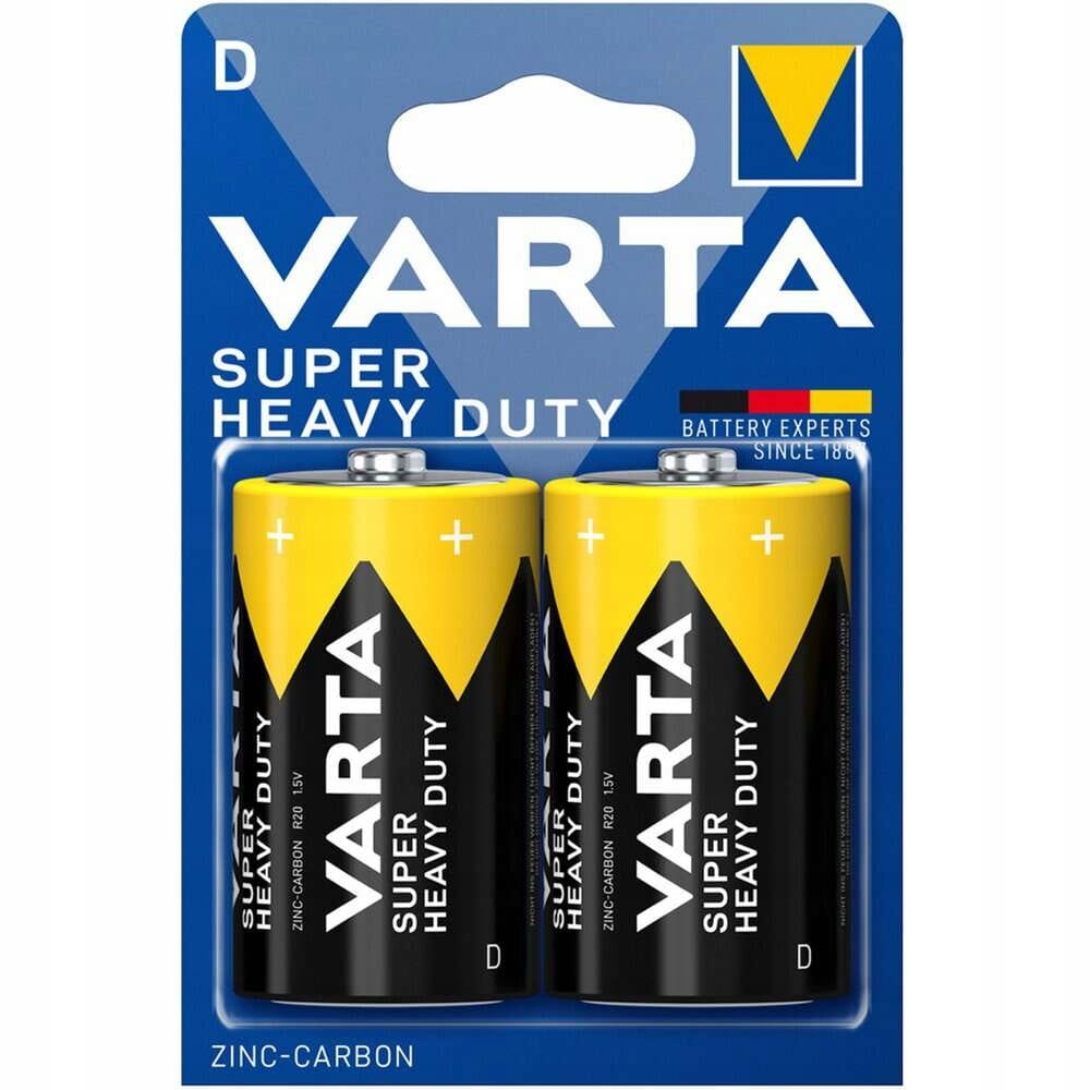 BATERIE VARTA ROZ. D R20 GRUBE ZESTAW 2szt BATERIA CYNKOWO-WĘGLOWA