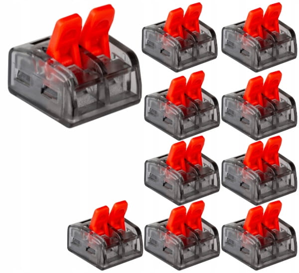SZYBKOZŁĄCZKA KOSTKA 2x0,2-4mm ZŁĄCZKA ELEKTRYCZNA LINKA DRUT ZESTAW 10szt