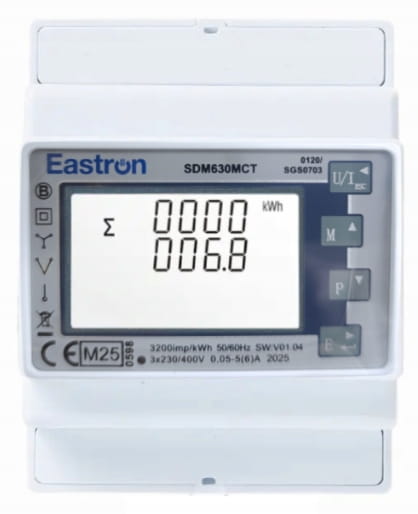 LICZNIK ENERGII 3 FAZ TRÓJFAZOWY LCD PRZEKŁADNIK PRĄDOWY MODBUS ZDALNY MID